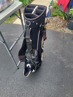 Top Flite Mens Stand Bag Black And White