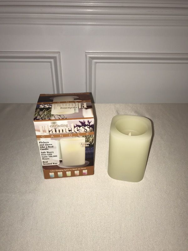 Vanilla scent everlasting flameless candle