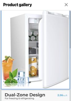 Antarctic Star 2.56 Cu.Ft. Mini Fridge with Freezer, Small Refrigerators with Adjustable Thermostat, Low Noise, Energy Saving, Compact Refrigerators f