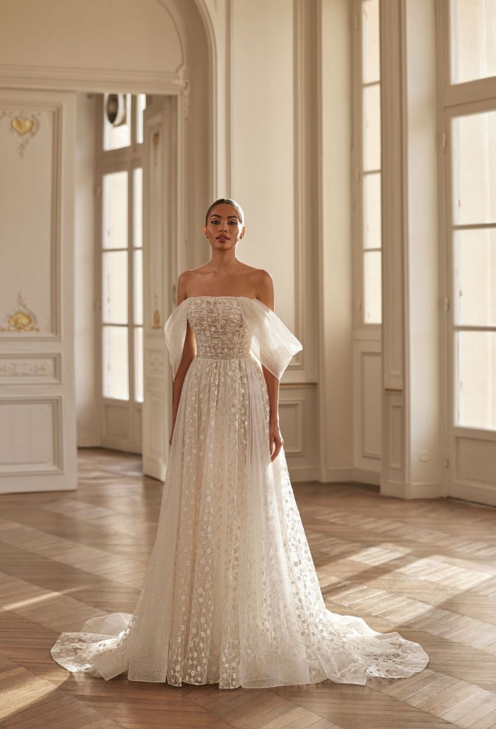 Off The Shoulder A-line Wedding Dress