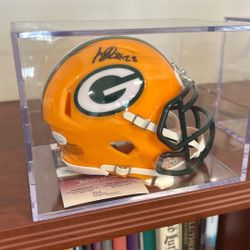 A.J. Dillon Autographed Mini Helmet.  Packers