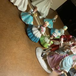 Porcelain Figures Antique Vintage Old