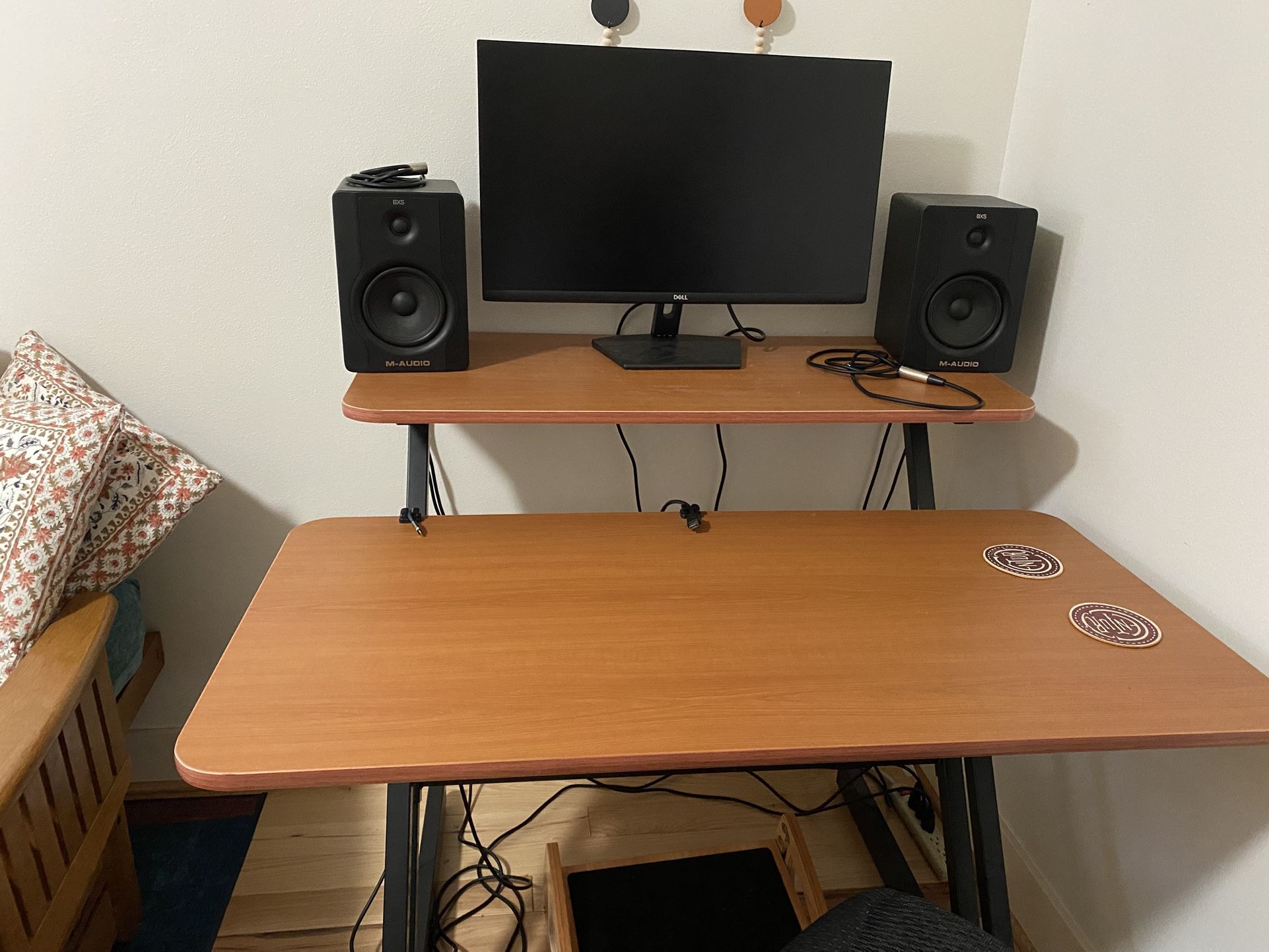 Desk Workstation Rosewood And Black