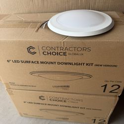 6” LED Recessed Lights Kit (12 Pack) – Contractor’s Choice NEW
