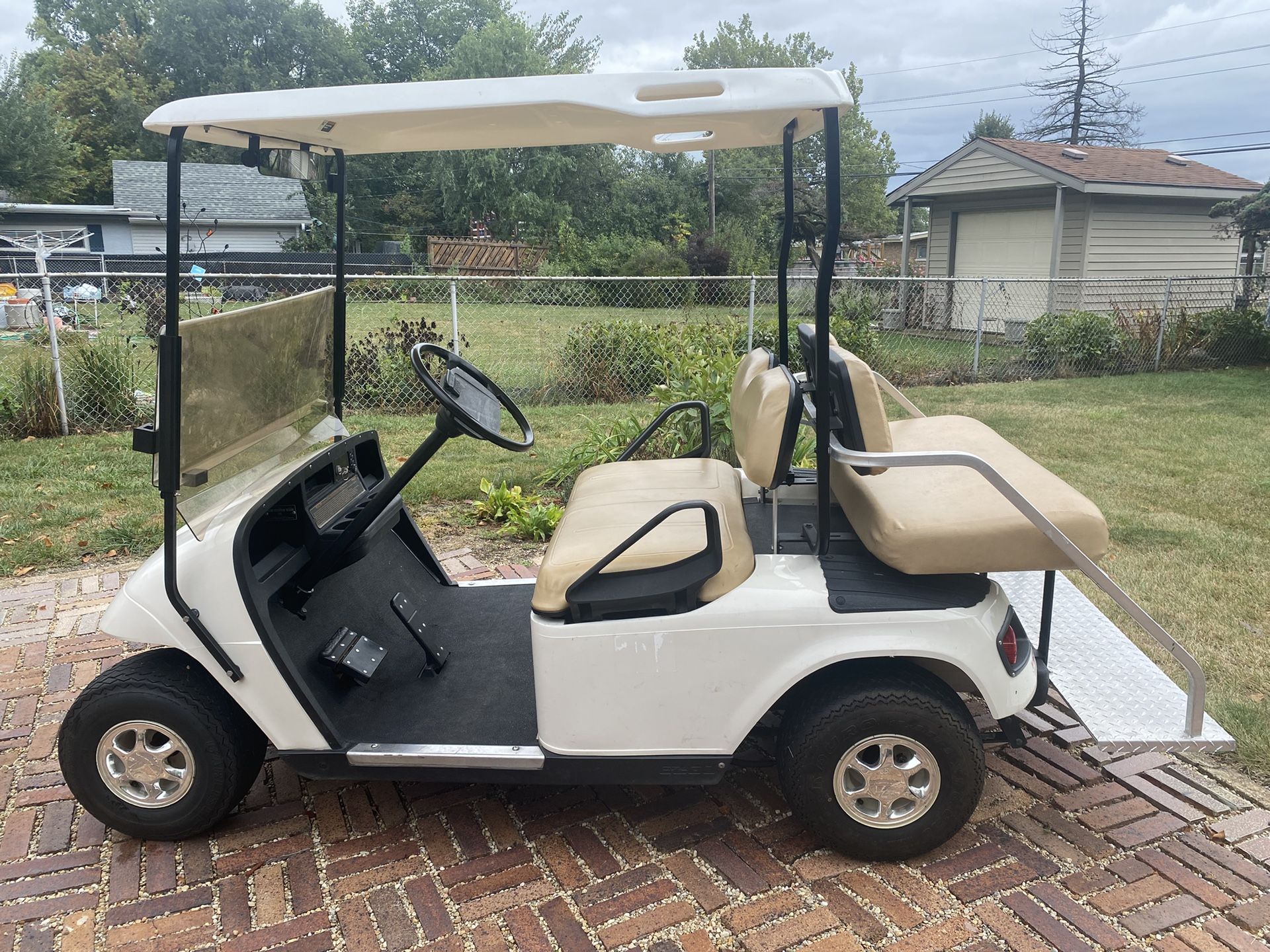 EZGO TXT Headlights & Taillights, 4 Passenger, Bi-fold Windshield, Rear View Mirror, Complete With Charger
