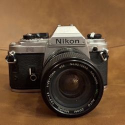 Nikon FG SLR 35mm Film Camera w/ 28mm f/3.5 Lens