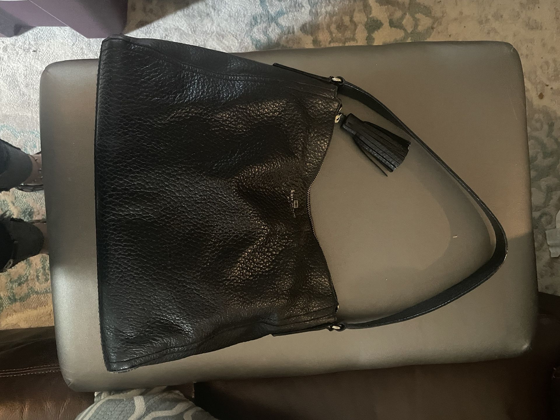 Kate Spade Pebbled Leather Black Tote Bag