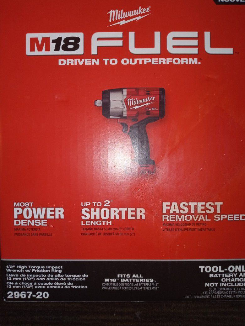 Milwaukee M18 Fuel High Torque1/2 Impact Wrench..NEW