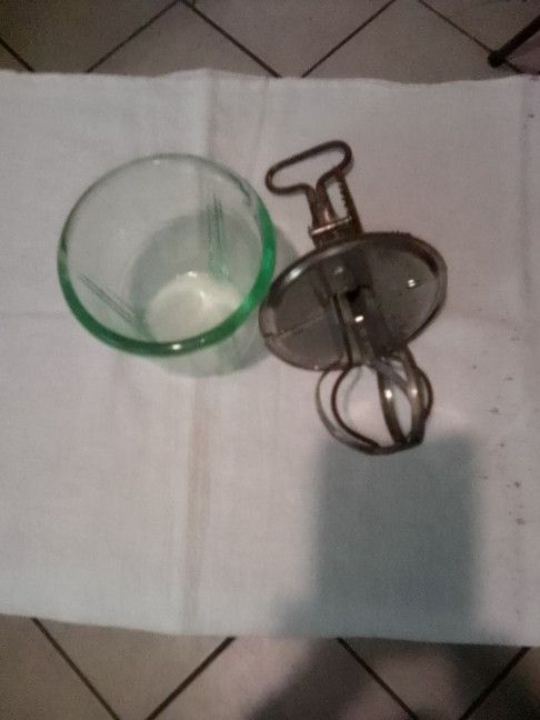 Glass Mixer With Green Glass
