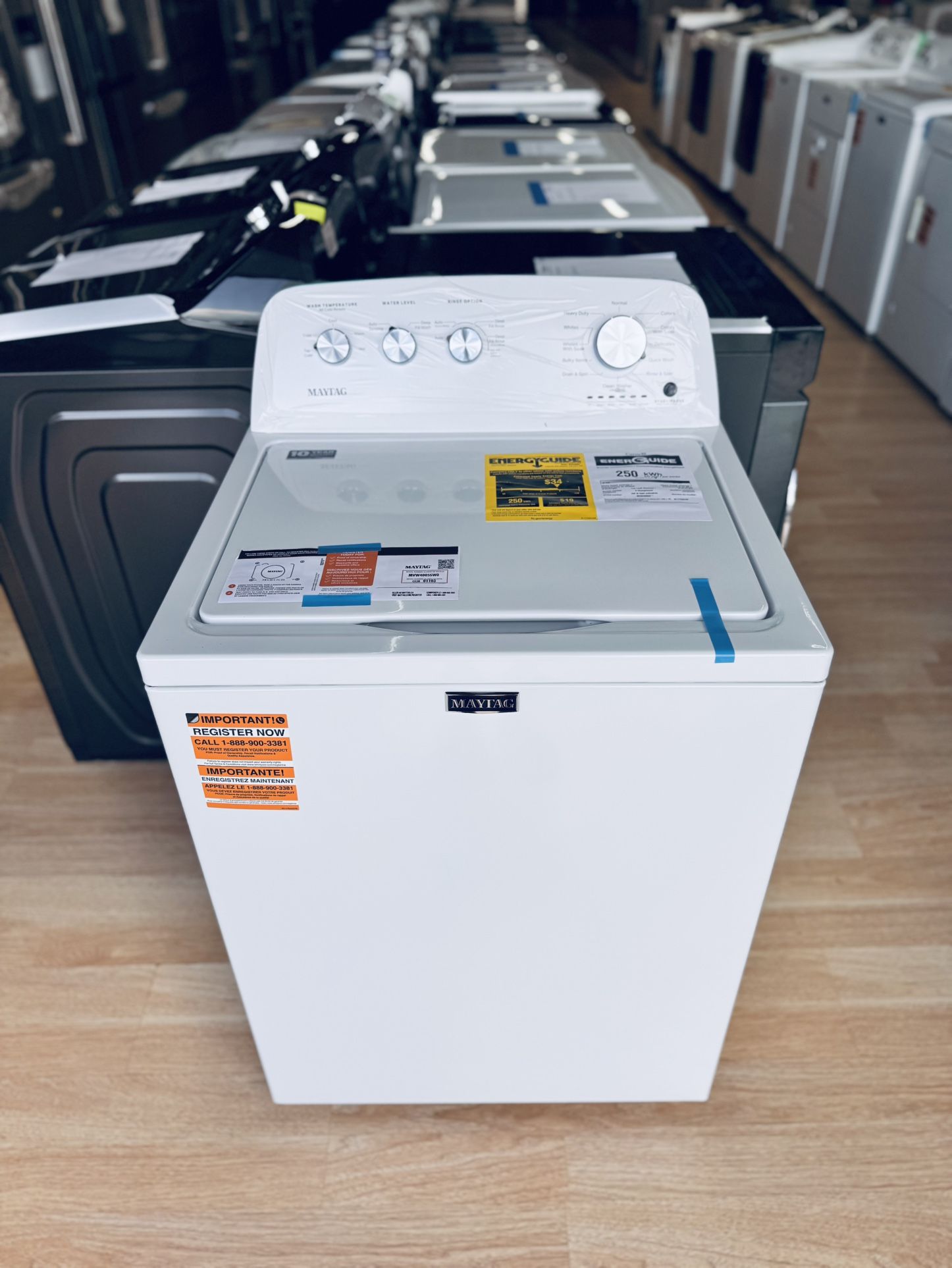 Brand-New Maytag 3.8 Cu. Ft. Top Load Washer with Deep Fill in White - MVW4005SW