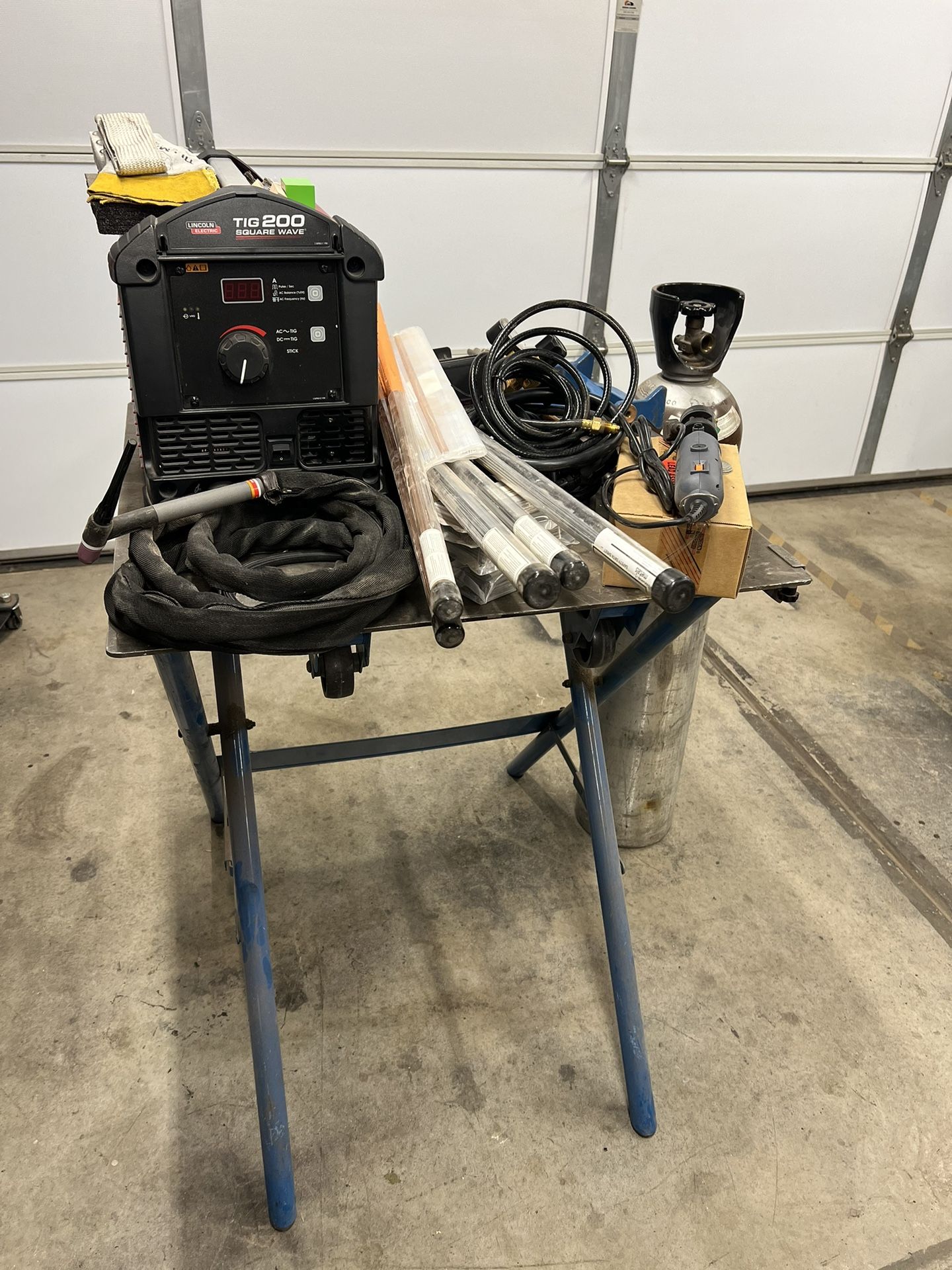Lincoln Ac/Dc Tig Welder Miller Welding Table and Supplies