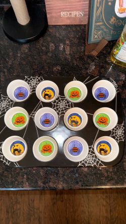 Ceramic Halloween Themed Cupcakes Tray