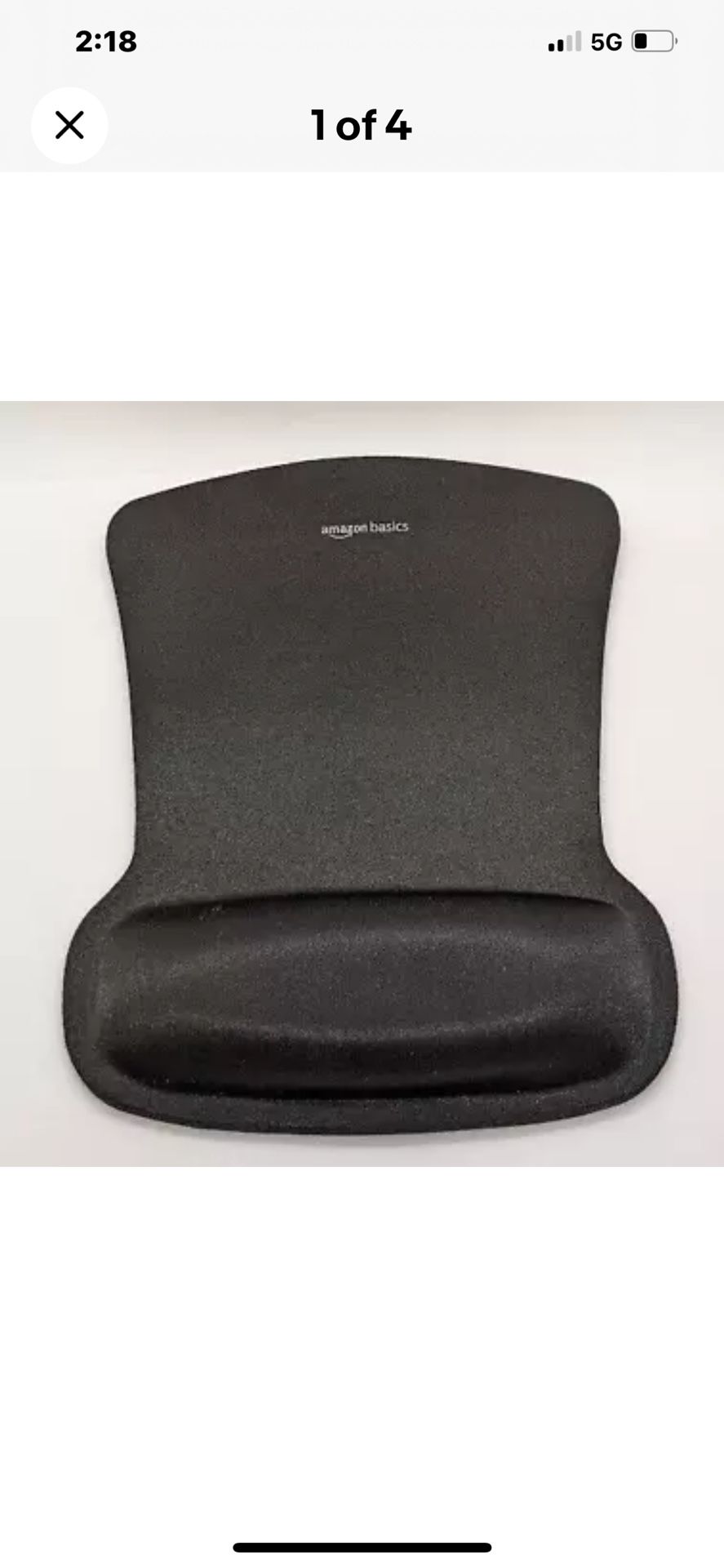 Amazon Basics.Rectangular Ergonómico Gel Computer Mouse Pad.