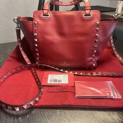 Authentic Valentino Garavani Rockstud Tote/Crossbody