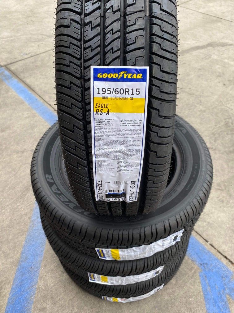 Goodyear Eagle RS-A 195/60R15 New Tires Installed and Balanced for Sale ...