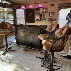 California House elegant dark Cherry Wood Bar