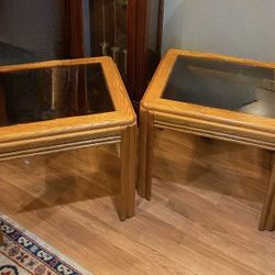  2 Glass Top Tables