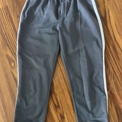 Women’s Small Demarini Softball Pant (Grey W/ White Piping)