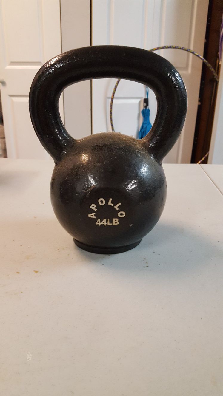 44 lb high end Apollo kettlebell with rubber base