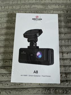 REDTIGER A8 Dash Cam Front and Rear, 4K Car Dash Camera with AI Driver Assistance, Built-in GPS, 3.18" IPS Touch Screen, Night Vision, 24H Parking Mon