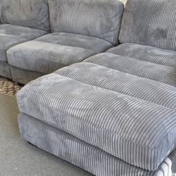 New 127x66 Corduroy Sectional Couch / Free Delivery 