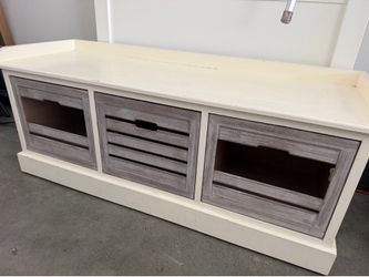 Bench with cubbies
