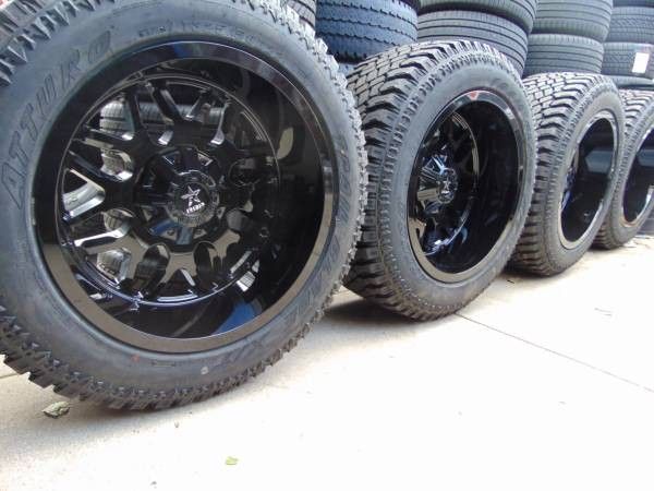 NEW 22X12 RBP Gloss Black Rims & LT 325 50 22 Atturo X/T Tires *8X180*