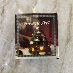 Ceramic Christmas Tree Potpourri Pot In Original Box