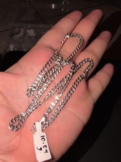 Sterling Silver Curb Link Chain 24in 10.59G