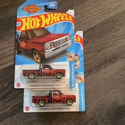 hotwheels 1978 DODGE LI'Ll red express truck 