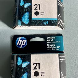 New In Box HP21 Black Ink Printer Cartridge Toner