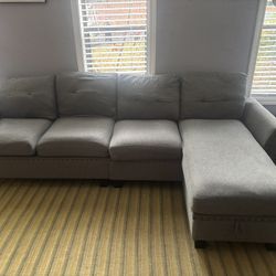 Sofa Grey Detachable Sectional W/ Chaise And Storage 