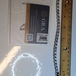 8" Inch White Moissanite VVS, 925 Sterling Silver Jewelry Passes Diamond Tester, New