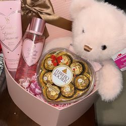 Valentines Day Heart Shaped Gift Set With Victoria secret