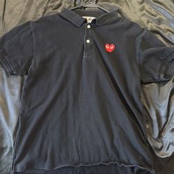 Comme does garçons black polo