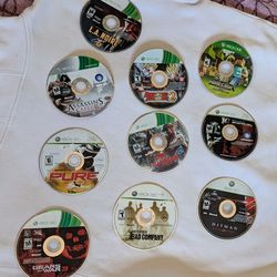 Microsoft Xbox 360 video games lot of 8 disc only
