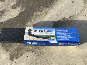 Rain Gutter Extend-A-Spout Black Color Low Profile Extend over 50 inches in length