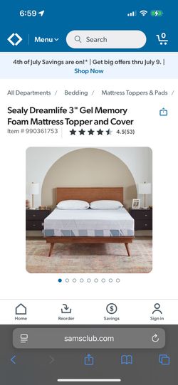 3 In King Size Mattress Topper (bought Fr Sam’s Club)