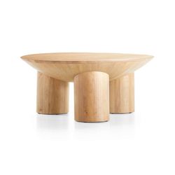 Crate & Barrel White Oak Round Coffee Table – Leanne Ford Designer
