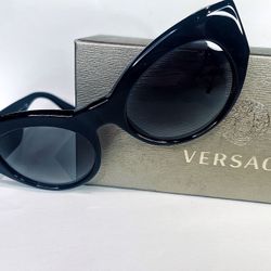 Versace Woman’s  Black Spatkle Cat-Eye Sunglasses