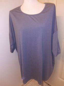 LulaRoe Women's Size 3XL Gray Short Sleeve Tunic