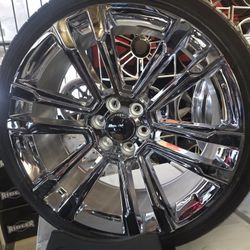 24s Chrome Replicas New Tires New Wheels 