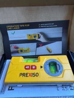 Preciso 2-In-1 Line Laser Level - Mini Torpedo Level With Light
