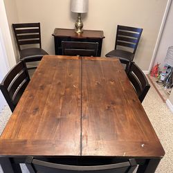 Counter Height Dining Set With Matching Buffet Hutch