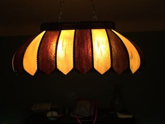 Tiffany chandelier pool table light