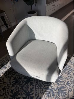 Round swivel accent chairs, set of two