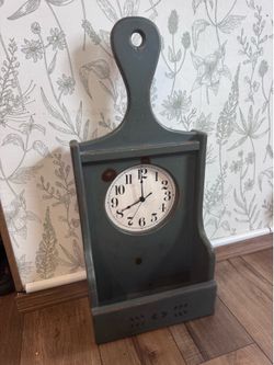 Rustic Blue Shaker Style Clock