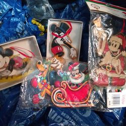 Mickey Mouse Vintage Christmas Ornaments Set