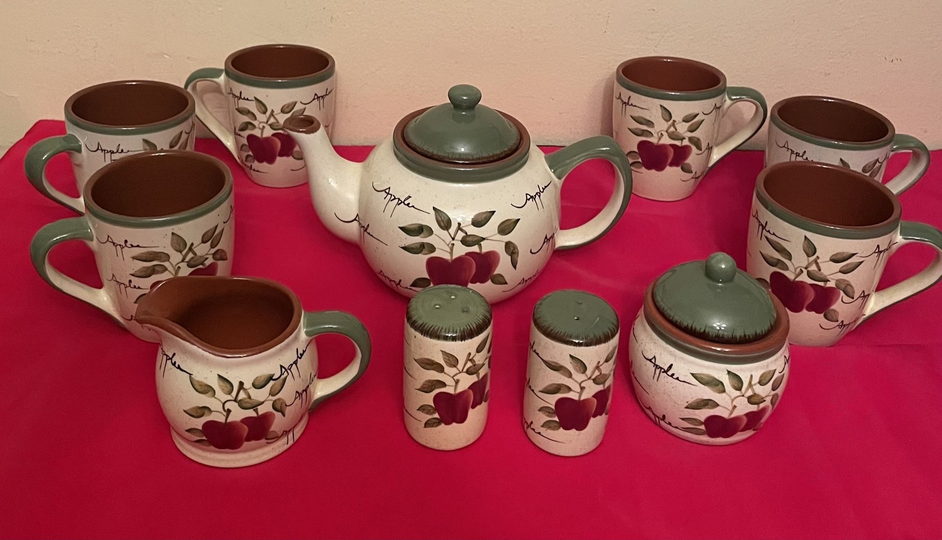 Apple OrChard Collection Home Interior Tea Set 11 Pieces See More Pictures