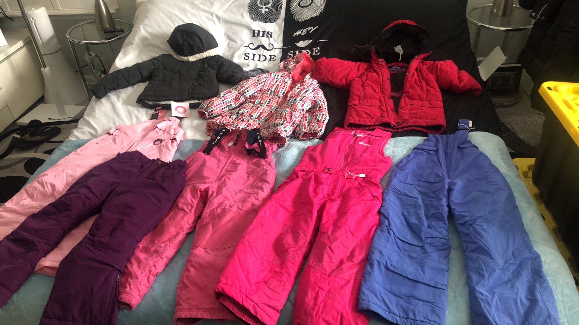 Snow bibs jackets boots any size for kids and adults